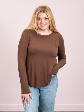 *NEW* Laura Long Sleeve Top | Brown