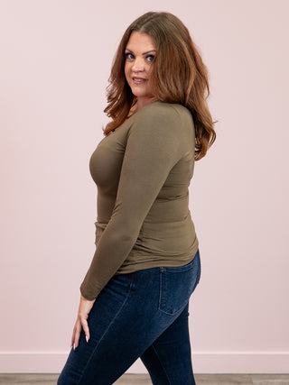 Alyssa Long Sleeve Top | Olive