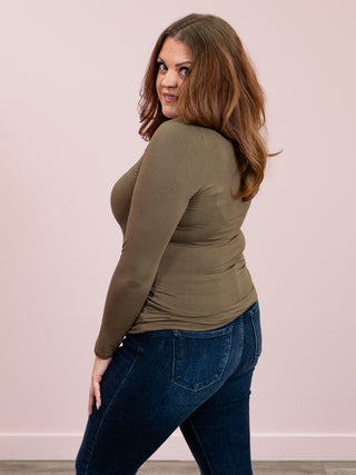 Alyssa Long Sleeve Top | Olive