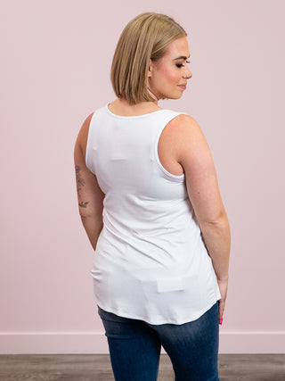 *NEW* Amelia Tank | White