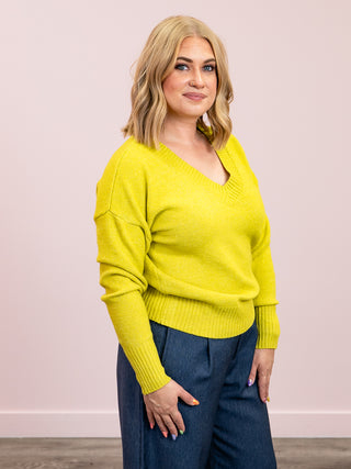 DEX | Tess Soft Ribbed Sweater | Limelight