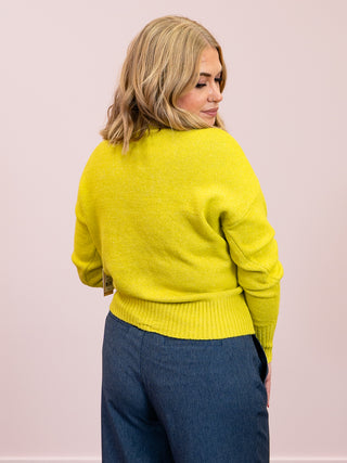DEX | Tess Soft Ribbed Sweater | Limelight
