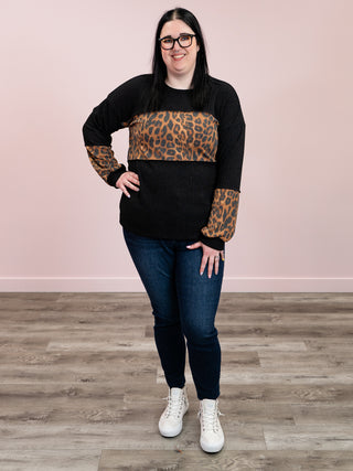 Wild At Heart Long Sleeve Top | Black