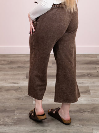 *NEW* Weekend Wanderer Palazzo Joggers | Chocolate