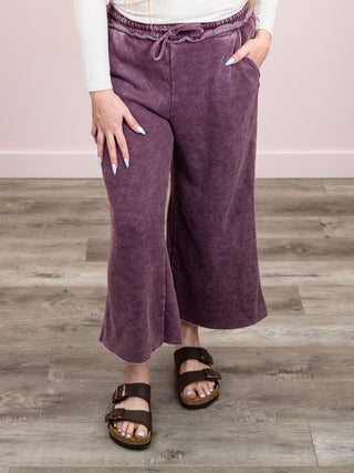 *NEW* Weekend Wanderer Palazzo Joggers | Eggplant