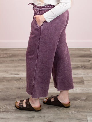 *NEW* Weekend Wanderer Palazzo Joggers | Eggplant