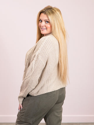 *NEW* Cable Knit Sweater | Latte