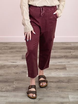 *NEW* Ampersand | Cargo Cutie Crop Pant | Wine