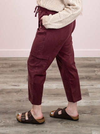 *NEW* Ampersand | Cargo Cutie Crop Pant | Wine
