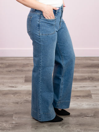 *NEW* DEX | Dakota Flare Jean | Mid Blue Wash