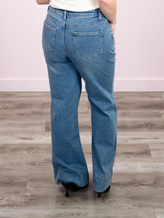 *NEW* DEX | Dakota Flare Jean | Mid Blue Wash