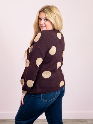 *NEW* Frances Polka Dot Cardigan | Brunette