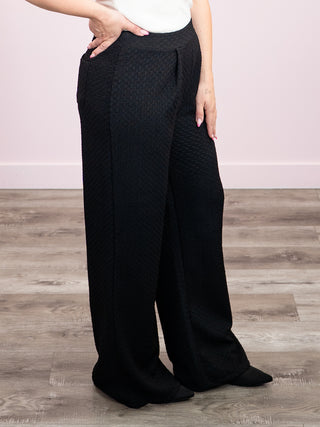 *NEW* Room 34 | Riana Relaxed Textured Pant | Black