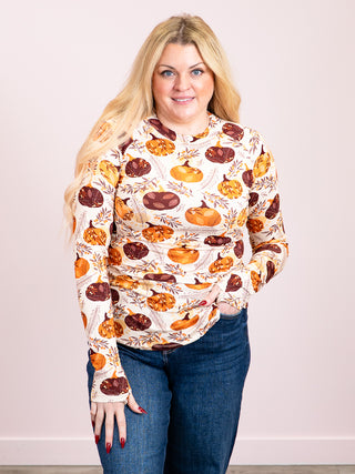 *NEW* Blair Long Sleeve Top | Autumn Gourds
