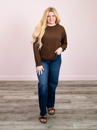 *NEW* Maple Lane Pullover | Chocolate