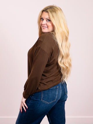 *NEW* Maple Lane Pullover | Chocolate