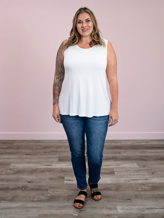 *NEW* Amelia Tank | White
