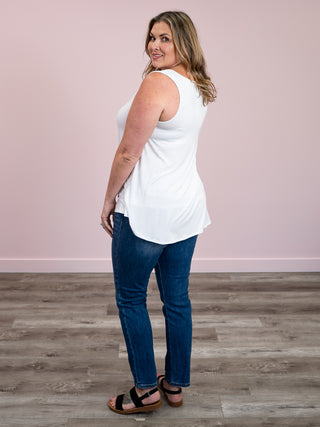 *NEW* Amelia Tank | White