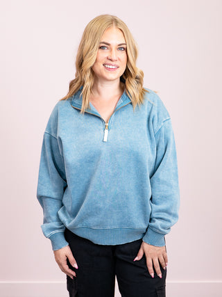 *NEW* Glow Getter Sweatshirt | Blue Grey