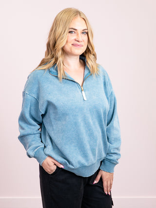 *NEW* Glow Getter Sweatshirt | Blue Grey