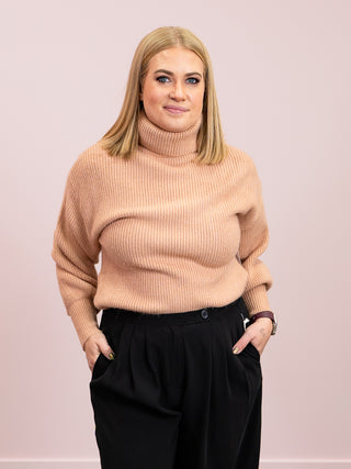 Talin Turtle Neck Sweater | Blush