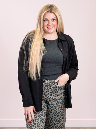 *NEW* DEX | Kylie Button Up Top | Black