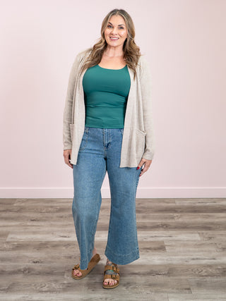 *NEW* Fancy Free Sweater Cardigan | Heather Mocha