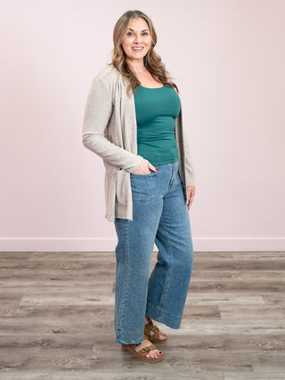 *NEW* Fancy Free Sweater Cardigan | Heather Mocha