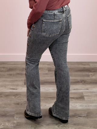 Judy Blue | High Rise | Grey Wash Western Bootcut | Leonard