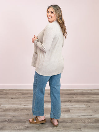 *NEW* Fancy Free Sweater Cardigan | Heather Mocha