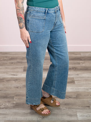 *NEW* DEX | Dakota Flare Jean | Mid Blue Wash