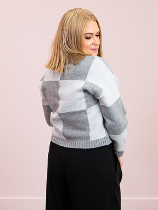 DEX | Alfie Sweater | Heather Grey Colorblock
