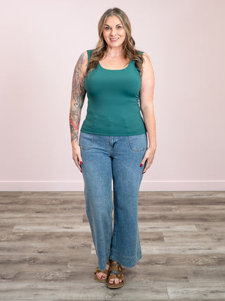 *NEW* Second Skin | Tanith Tank Top | Dark Green