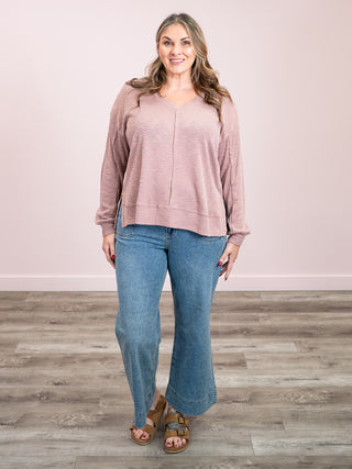 *NEW* DEX | Helen Long Sleeve Pullover | Dusty Rose