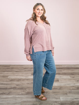*NEW* DEX | Helen Long Sleeve Pullover | Dusty Rose