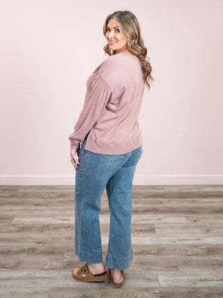 *NEW* DEX | Helen Long Sleeve Pullover | Dusty Rose