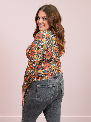 Blair Long Sleeve Top | Bright Floral