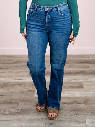 *NEW* Risen | High Rise Straight Jeans | Dark Wash | Damon