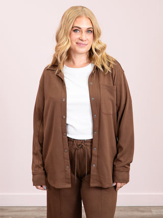 *NEW* DEX | Kylie Button Up Top | Milk Chocolate