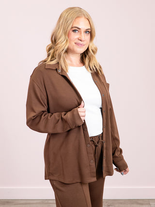 *NEW* DEX | Kylie Button Up Top | Milk Chocolate