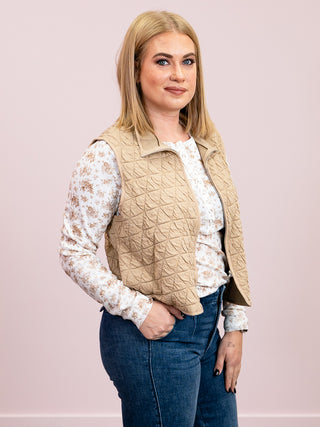 Fernie Quilted Vest | Taupe