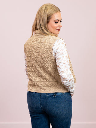 Fernie Quilted Vest | Taupe