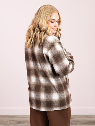 *NEW* Norah Plaid Shacket | Brown