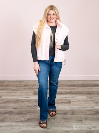 *NEW* Alaska Oversized Faux Fur Vest | Pink