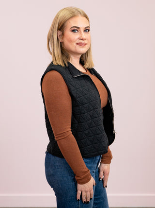 Fernie Quilted Vest | Black