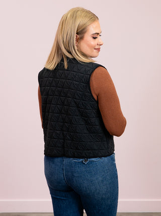 Fernie Quilted Vest | Black