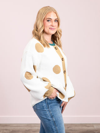 *NEW* Frances Polka Dot Cardigan | Ivory