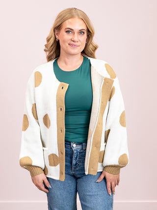 *NEW* Frances Polka Dot Cardigan | Ivory