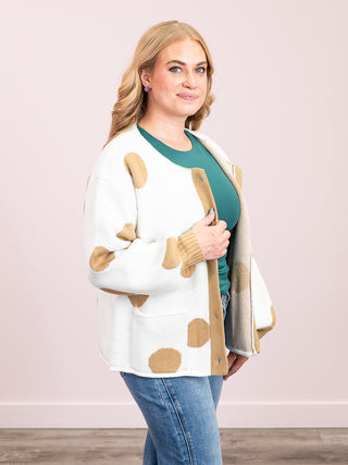 *NEW* Frances Polka Dot Cardigan | Ivory