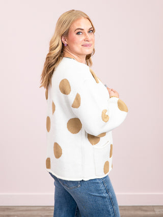 *NEW* Frances Polka Dot Cardigan | Ivory